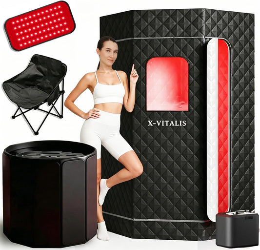 Sauneras Portable Steam Sauna Tent for Home 3L Infrared Sauna for Indoor, Outdoor, Gym, Spa - Portable Home Spa