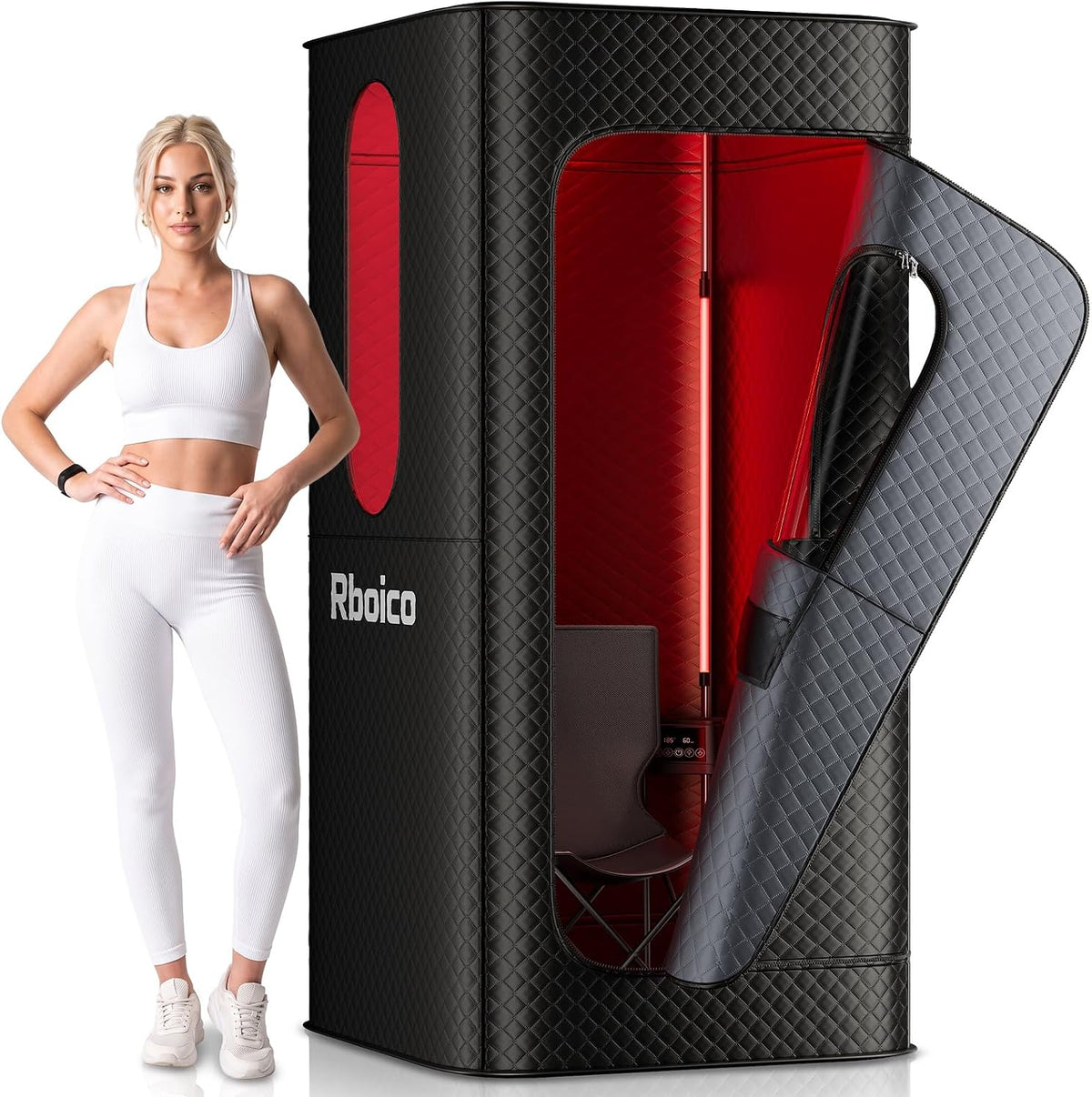 Sauneras Portable Home Sauna, Dry Heat Sauna Box with Infrared Light - Portable Home Spa